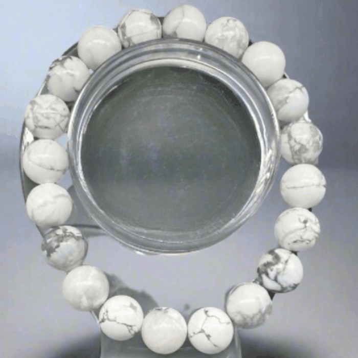 Pulsera de piedras preciosas de howlita