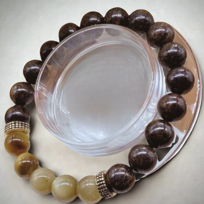 Pulsera de ojo de tigre de broncita para hombre
