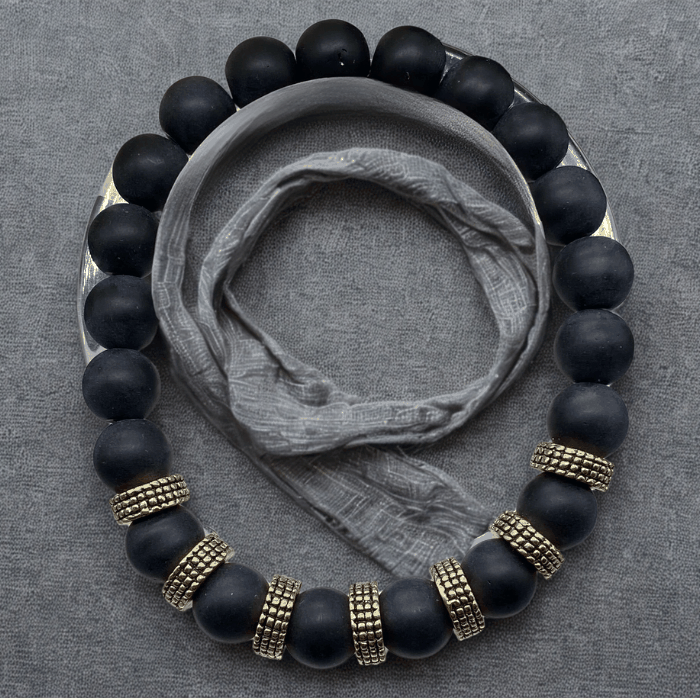 Luxurious Black and Gold Gemstone Bracelet sizing chart 70