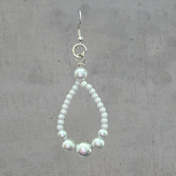 Oval Beaded and Pearl Earrings, Peace N Beads