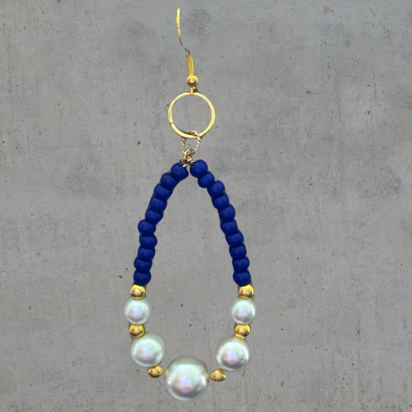 Oval Beaded and Pearl Earrings, Peace N Beads