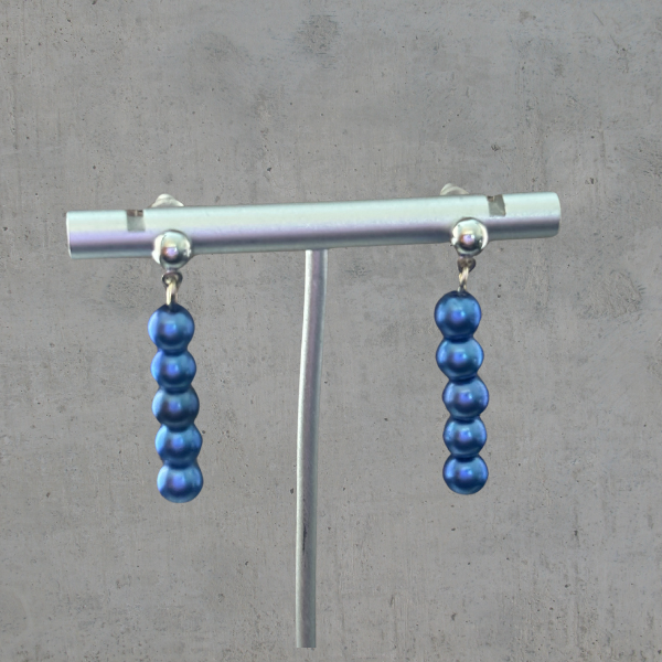 Long Stud Drop Earrings