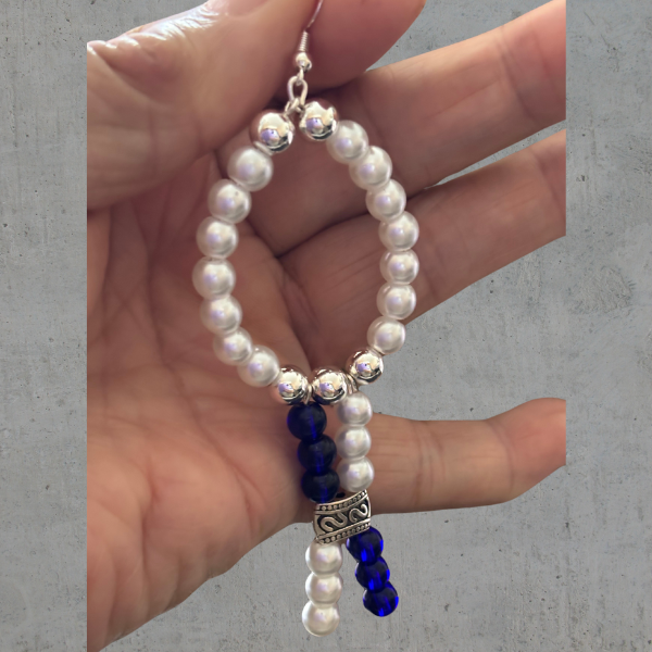 White Oval Drop, Peace N Beads