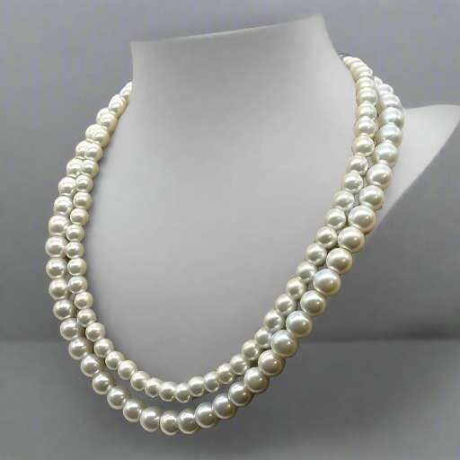 Classic 2 Strand Pearl Necklace-Peace N Beads Design