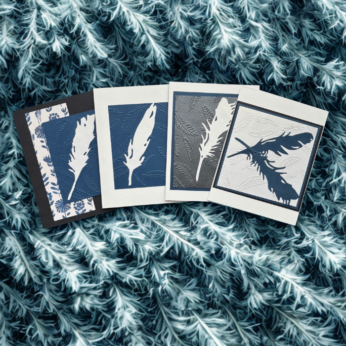 The Language of Leaves Earths Delicate Art Note Cards featuring feather designs by Peace N Beads Design