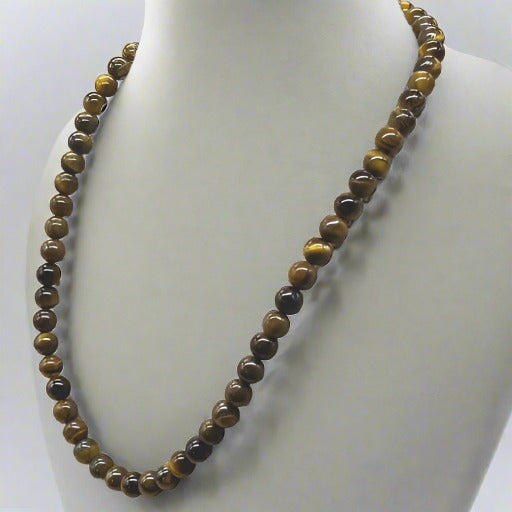 Genuine Tiger Eye Necklace-Peace N Beads Design