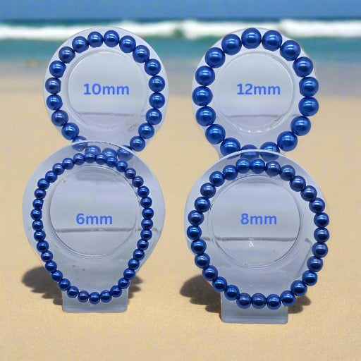 Single Royal Blue Stretch Bracelet-Peace N Beads Design