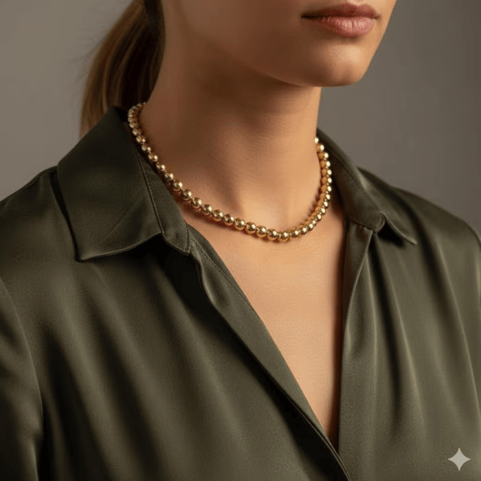 Gold Hematite Gemstone Necklace | Peace N Beads