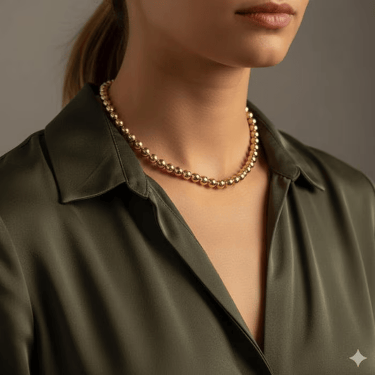 Gold Hematite Gemstone Necklace | Peace N Beads