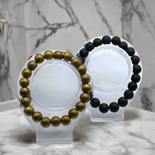 Bracelets - Black Onyx Hematite Bracelets