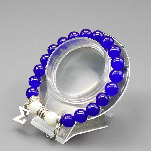 Men's Bracelets - Phi Beta Sigma Blue Jade Bracelet