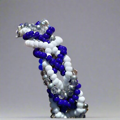 Bracelet - 3 Layer Royal Blue Bead Bracelet