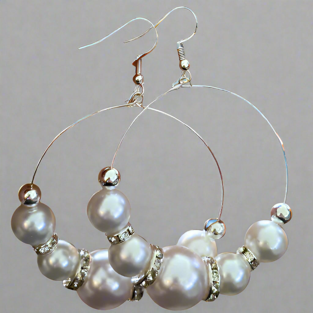 Earrings - Minimalist Pearl Beaded Earrings