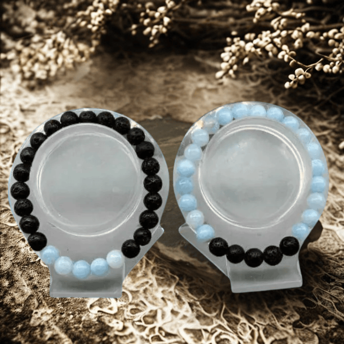 Genuine Aquamarine Throat Chakra Gemstone Bracelets