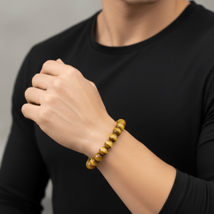 Genuine Golden Tiger Eye Gemstone Bracelet