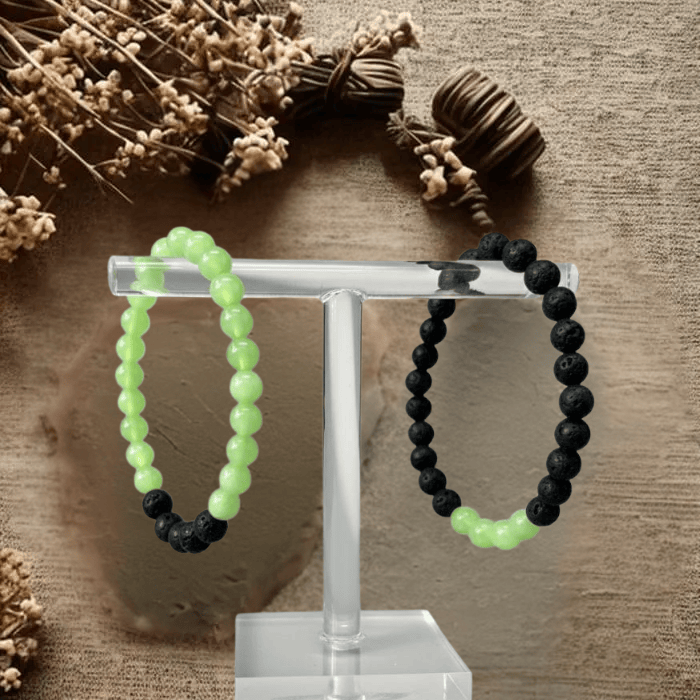 Genuine Green Calcite Gemstone Heart Chakra Bracelets