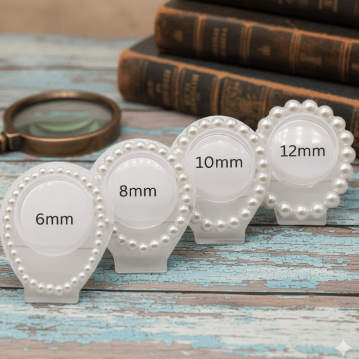 White Glass Pearl Stretch Bracelet