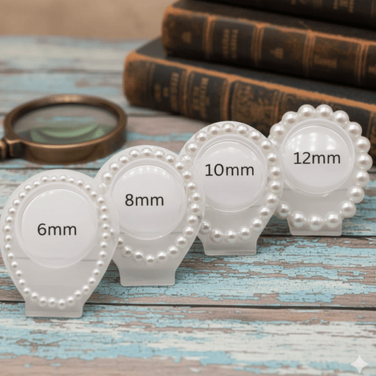 White Glass Pearl Stretch Bracelet