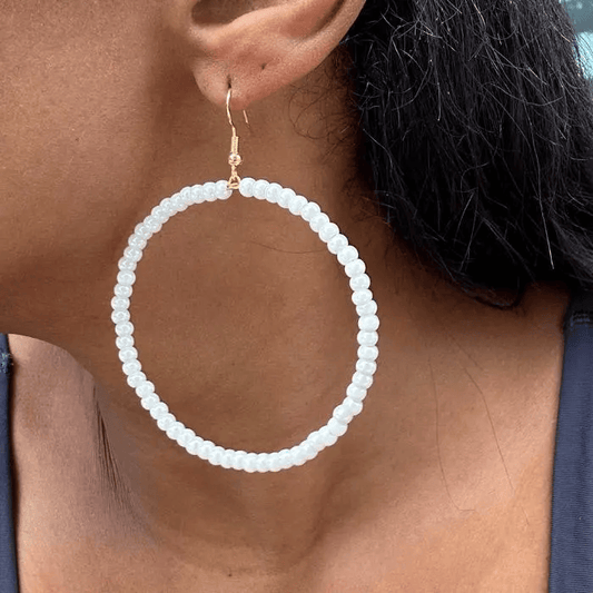 Glamorous Oversized Hoops, Peace N Beads