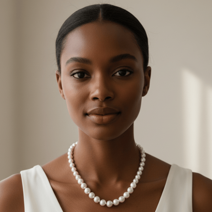 Classic 1-Strand Multi-Size Pearl Necklace