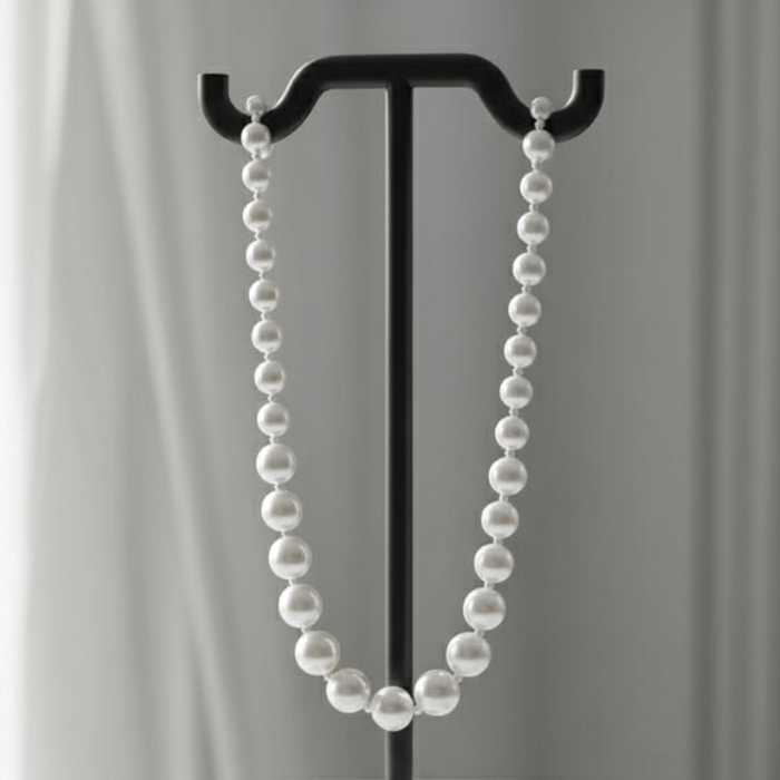 Classic 1-Strand Multi-Size Pearl Necklace