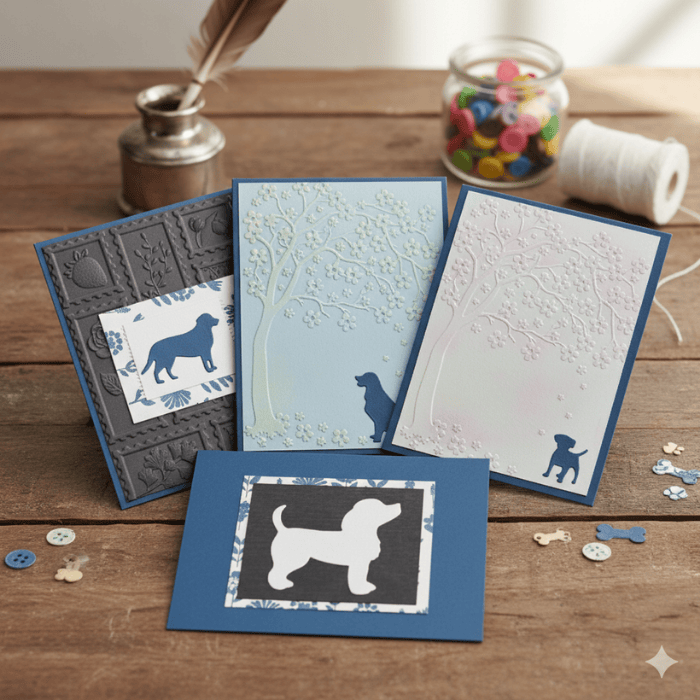 Snuggle and Scribble Embossed Note Cards