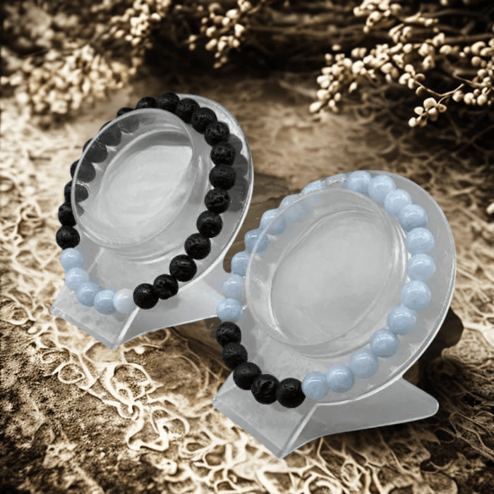 Genuine Aquamarine Throat Chakra Gemstone Bracelets