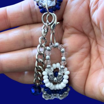 3 Layer Royal Blue Bead Bracelet-Peace N Beads Design