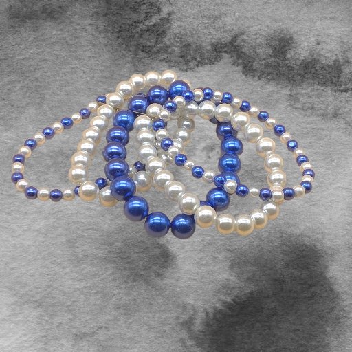 5 Strand Blue White Pearl Bracelet-Peace N Beads Design