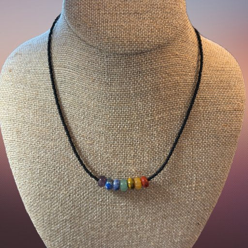 7 Bead Chakra Necklace-Peace N Beads Design