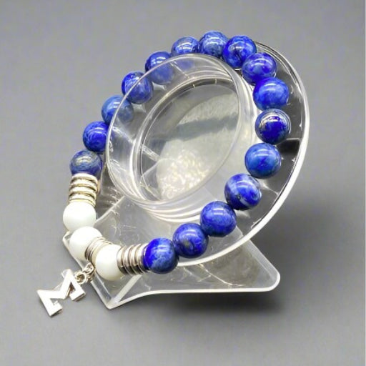 Royal Lapis Lazuli Gemstone Bracelet, Peace N Beads