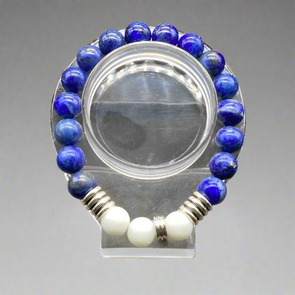 Royal Lapis Lazuli Gemstone Bracelet, Peace N Beads
