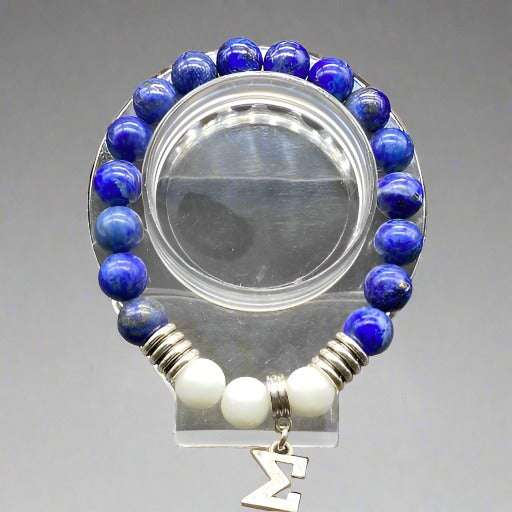Royal Lapis Lazuli Gemstone Bracelet, Peace N Beads