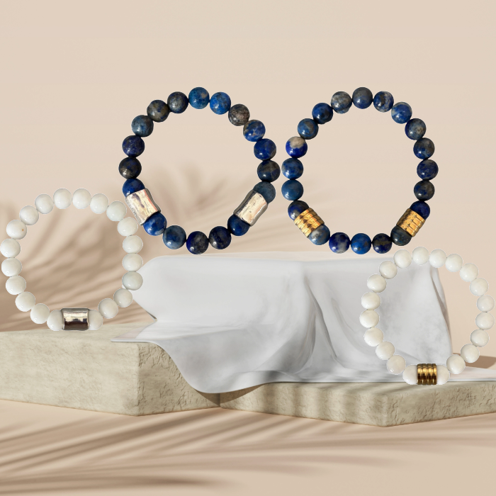 Pulseras de jade lapislázuli Phi Beta Sigma