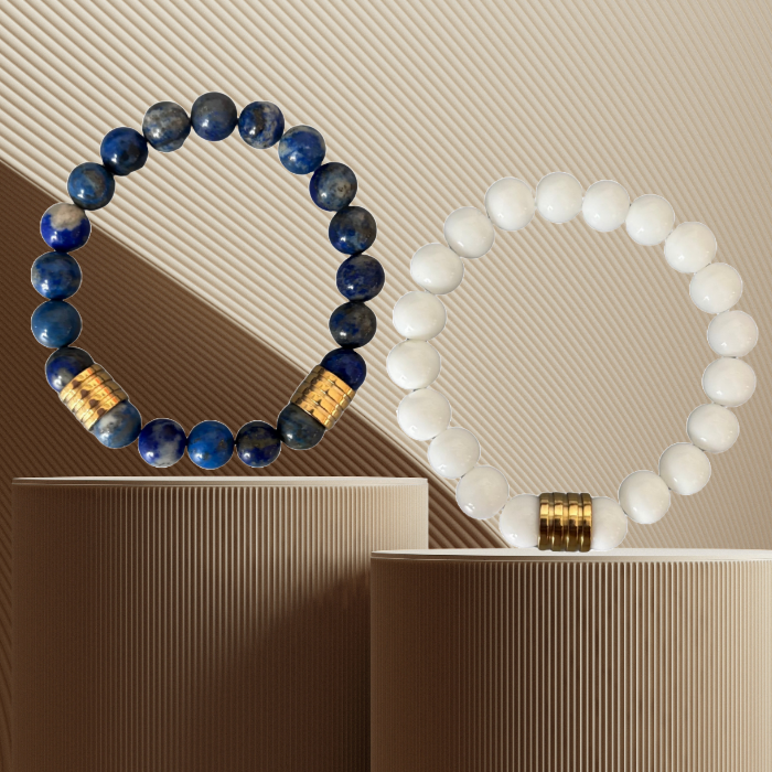 Pulseras de jade lapislázuli Phi Beta Sigma