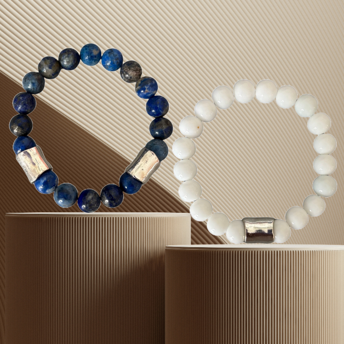 Pulseras de jade lapislázuli Phi Beta Sigma