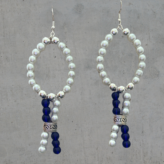 White Oval Drop, Peace N Beads 