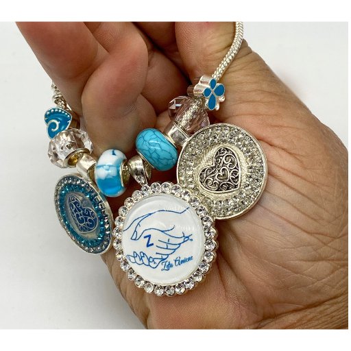 Amicae Blue Charm Bracelet-Peace N Beads Design