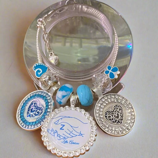 Amicae Blue Charm Bracelet-Peace N Beads Design
