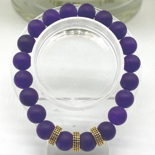Beautiful Mens Purple Jade Bracelet-Peace N Beads Design