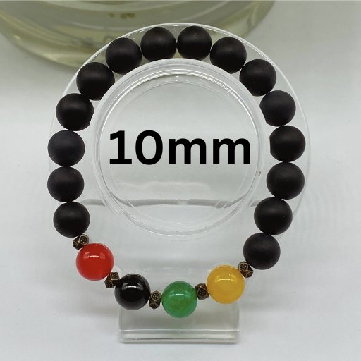 Black Juneteenth Gemstone Bracelet-Peace N Beads Design