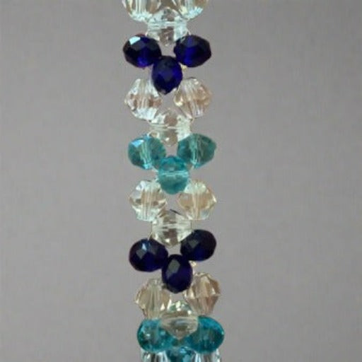 Blue Crystal Beaded Bracelet-Peace N Beads Design