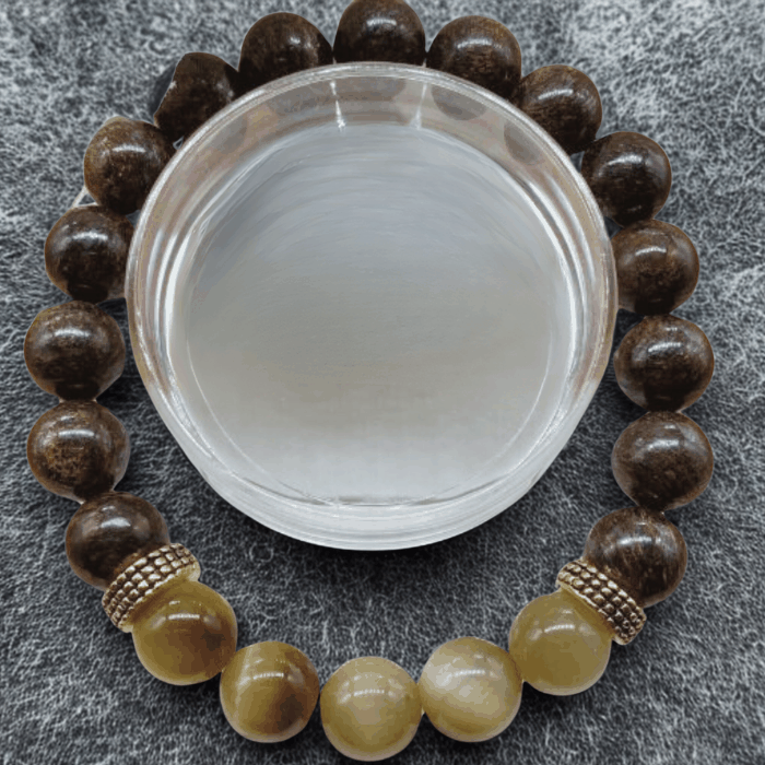 Bronzite Brown and Golden Tiger Eye Gemstone Bracelet with Unique Bead Design for Stylish Accessory