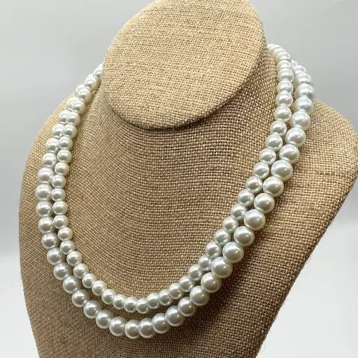 Classic 2 Strand Pearl Necklace-Peace N Beads Design