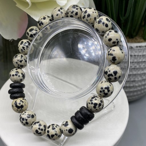 Dalmatian Gemstone Bracelet-Peace N Beads Design