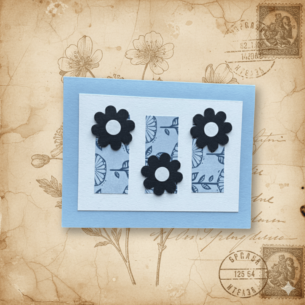 Garden Whispers Ladybugs and Blooms Note Cards Featuring Floral Design with Black Flowers