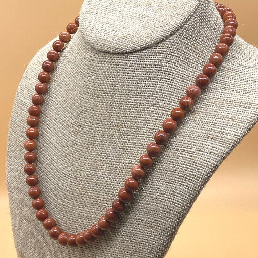 Genuine Red Jasper Necklace-Peace N Beads Design