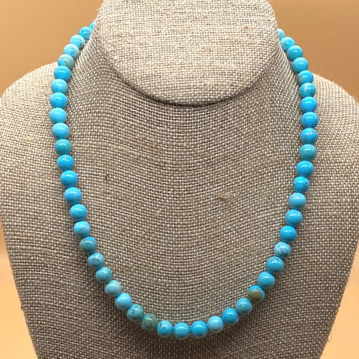 Genuine Turquoise Necklace-Peace N Beads Design