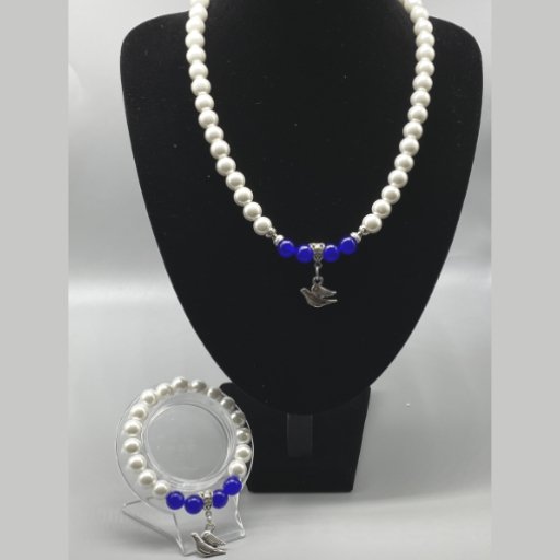 Jade Pearl Charm Jewelry Set-Peace N Beads Design
