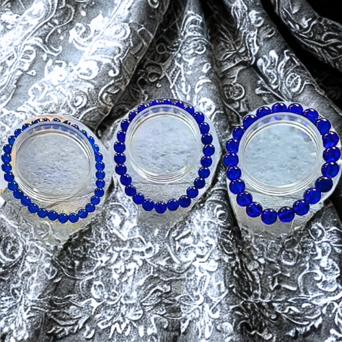 Collection of Blue Jade Friendship Bracelets by Peace N Beads, showcasing vibrant blue beads on a stylish backdrop